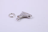 Ice Skate Charm, Traditional Charm, Made from Solid Cast 925 Grade Sterling Silver, Complete with Attachment Link