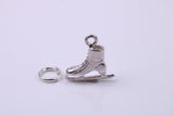 Ice Skate Charm, Traditional Charm, Made from Solid 925 Grade Sterling Silver, Complete with Attachment Link