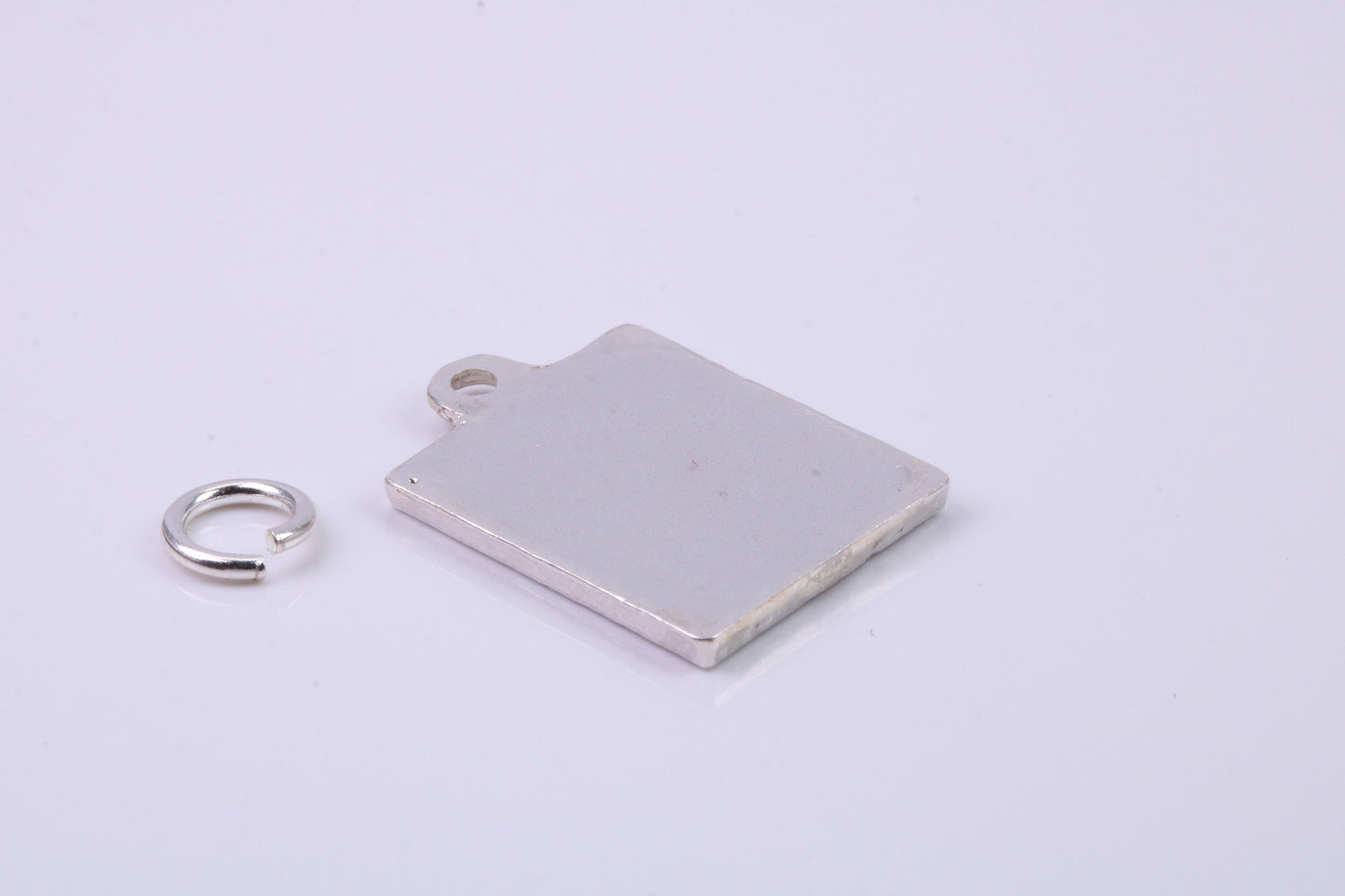 British Flag Charm, Traditional Charm, Made from Solid 925 Grade Sterling Silver, Complete with Attachment Link