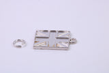 British Flag Charm, Traditional Charm, Made from Solid 925 Grade Sterling Silver, Complete with Attachment Link