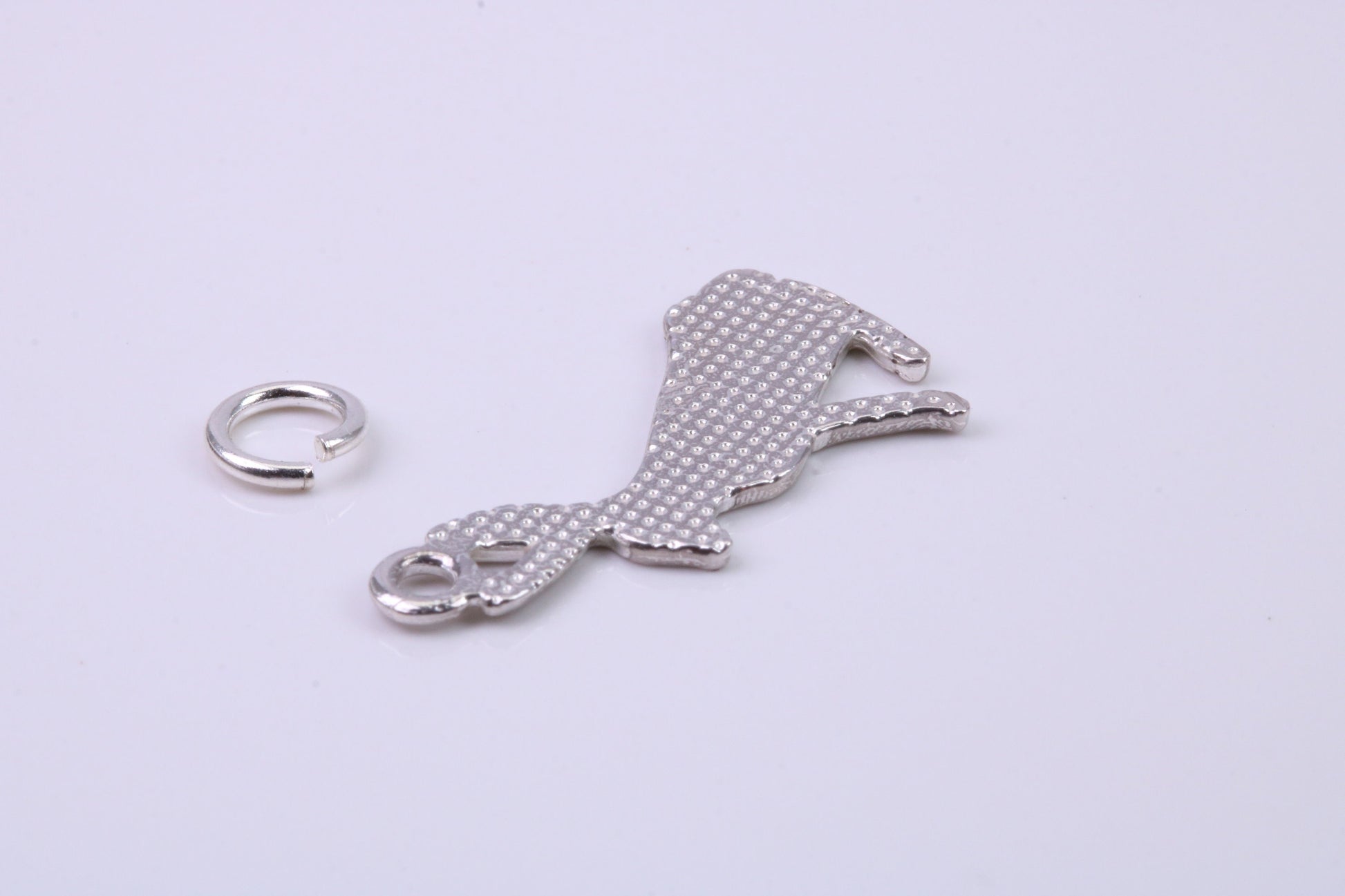 Hare Charm, Traditional Charm, Made from Solid 925 Grade Sterling Silver, Complete with Attachment Link