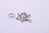 Helm Charm, Traditional Charm, Made from Solid 925 Grade Sterling Silver, Complete with Attachment Link