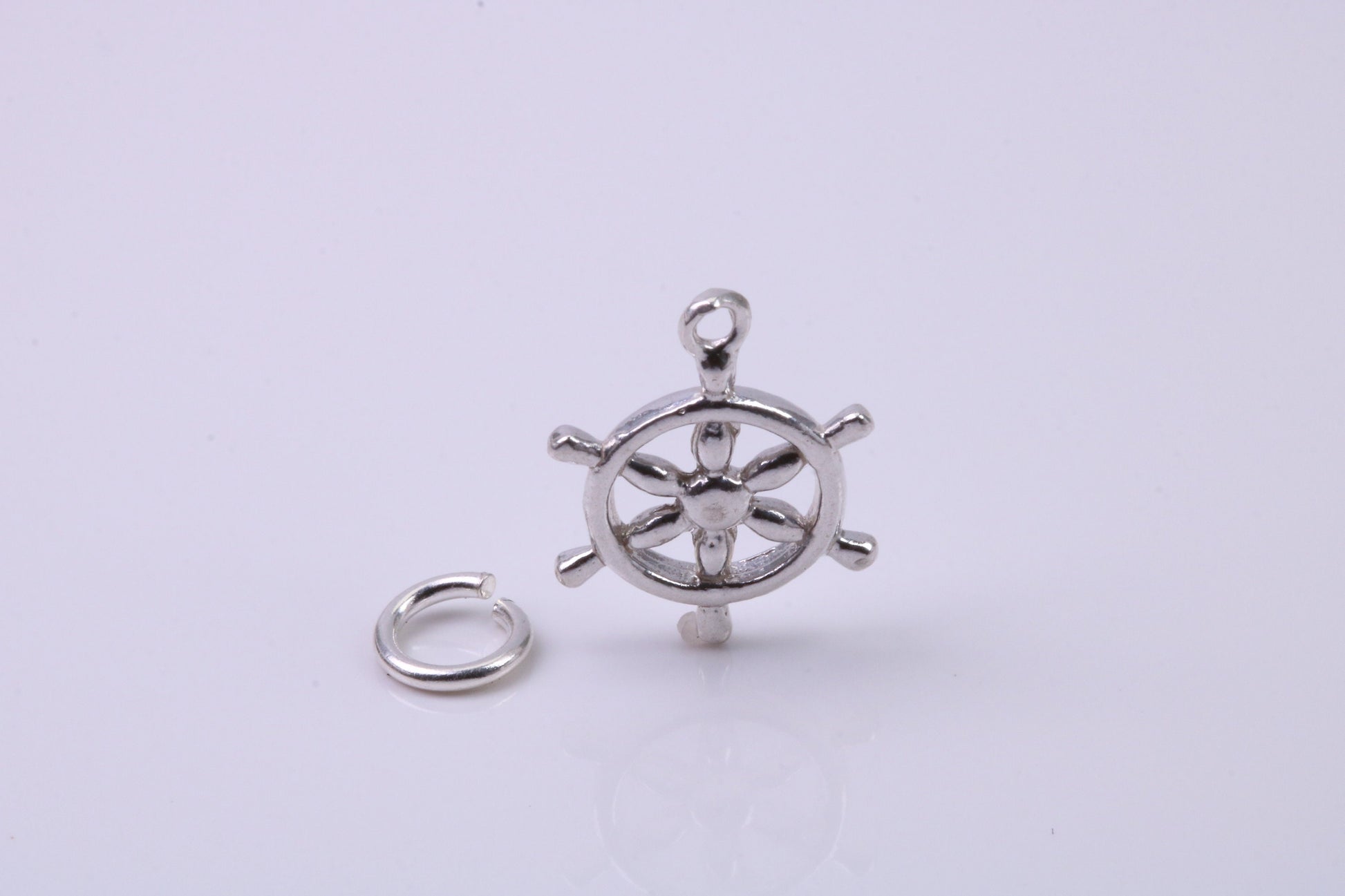 Helm Charm, Traditional Charm, Made from Solid 925 Grade Sterling Silver, Complete with Attachment Link