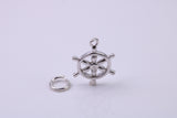 Helm Charm, Traditional Charm, Made from Solid 925 Grade Sterling Silver, Complete with Attachment Link