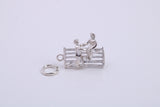 Natter by the Fence Charm, Traditional Charm, Made from Solid 925 Grade Sterling Silver, Complete with Attachment Link