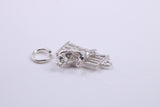 Natter by the Fence Charm, Traditional Charm, Made from Solid 925 Grade Sterling Silver, Complete with Attachment Link