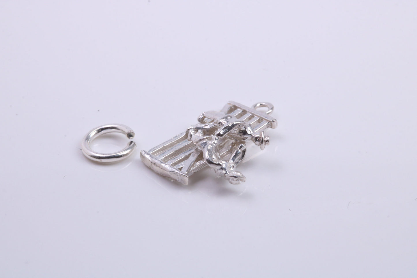 Natter by the Fence Charm, Traditional Charm, Made from Solid 925 Grade Sterling Silver, Complete with Attachment Link