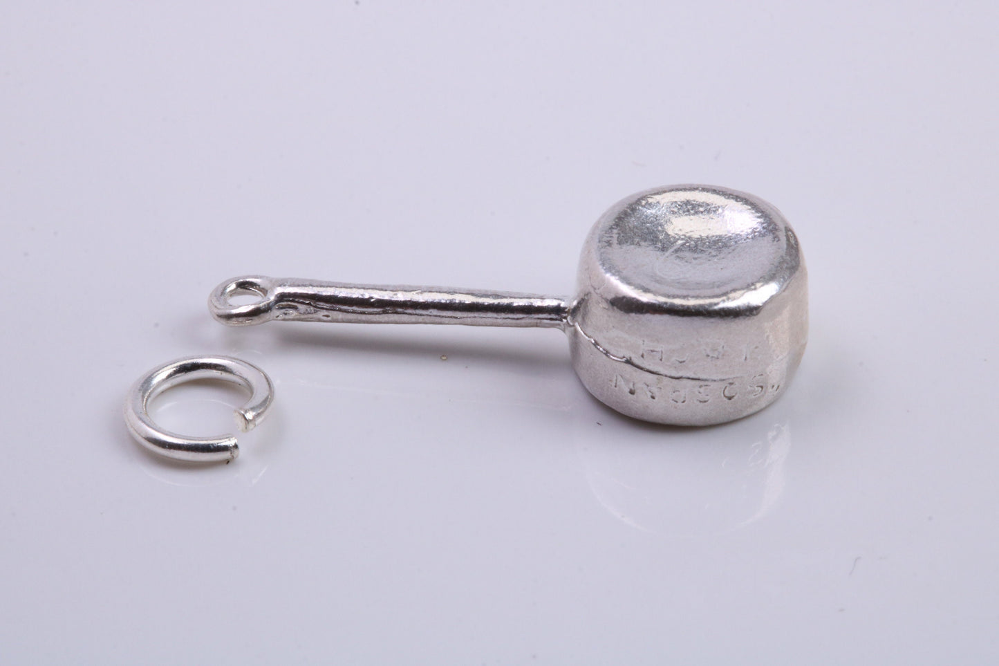Sauce Pan Charm, Traditional Charm, Made from Solid 925 Grade Sterling Silver, Complete with Attachment Link