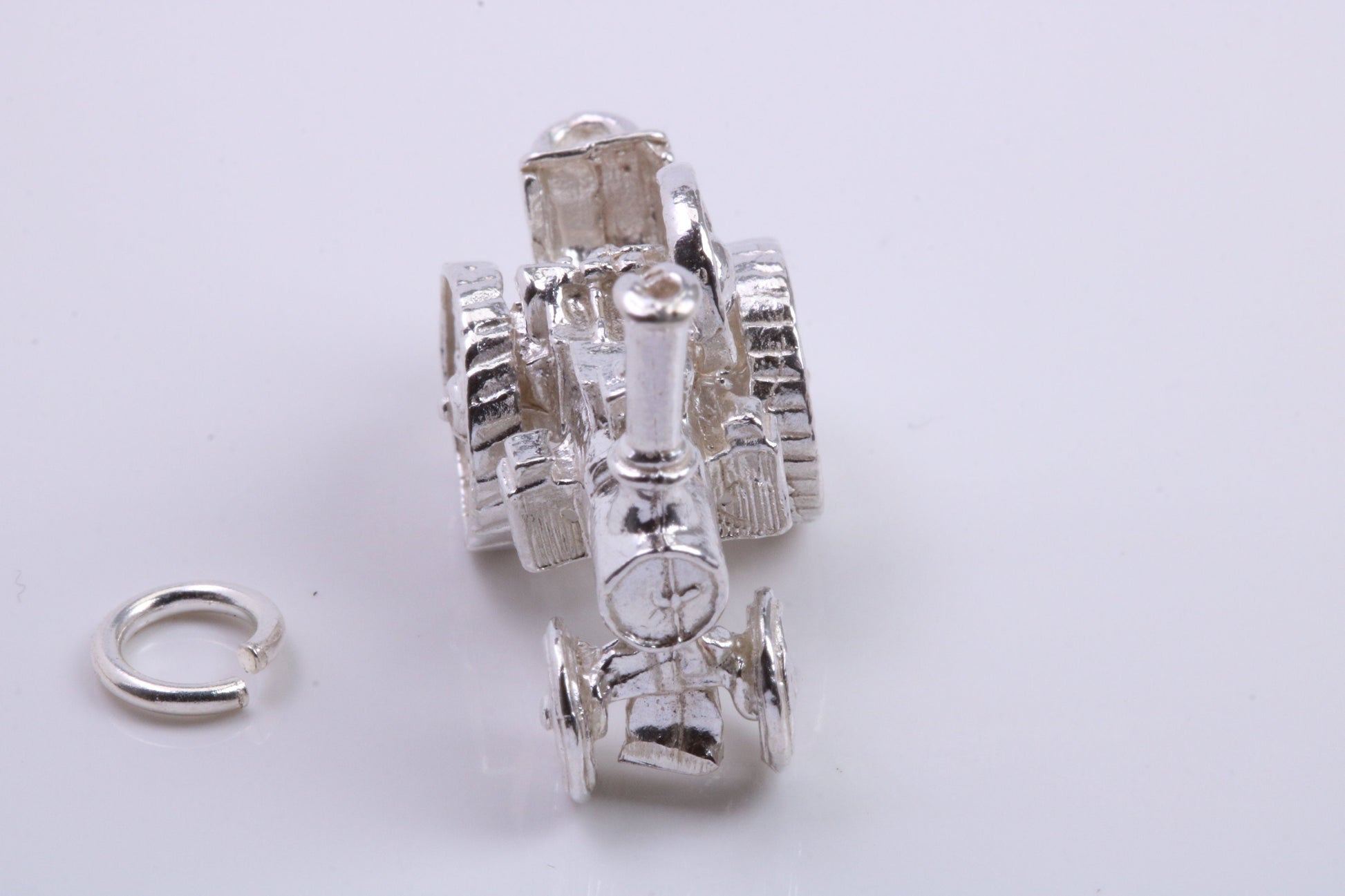 Locomotive Charm, Traditional Charm, Made from Solid 925 Grade Sterling Silver, Complete with Attachment Link