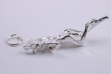 Lady Sunbathing Charm, Traditional Charm, Made from Solid 925 Grade Sterling Silver, Complete with Attachment Link