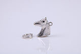 Horse Head Charm, Traditional Charm, Made from Solid 925 Grade Sterling Silver, Complete with Attachment Link