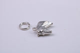Horse Head Charm, Traditional Charm, Made from Solid 925 Grade Sterling Silver, Complete with Attachment Link