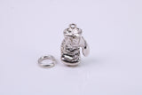 Boxing Glove Charm, Traditional Charm, Made from Solid 925 Grade Sterling Silver, Complete with Attachment Link
