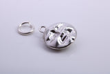 Moon Charm, Traditional Charm, Made from Solid 925 Grade Sterling Silver, Complete with Attachment Link