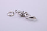 Mermaid Charm, Traditional Charm, Made from Solid 925 Grade Sterling Silver, Complete with Attachment Link