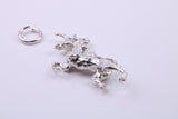 Unicorn Charm, Traditional Charm, Made from Solid 925 Grade Sterling Silver, Complete with Attachment Link