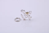 I Love You Charm, Traditional Charm, Made from Solid 925 Grade Sterling Silver, Complete with Attachment Link
