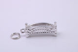 Bridge Charm, Traditional Charm, Made from Solid 925 Grade Sterling Silver, Complete with Attachment Link