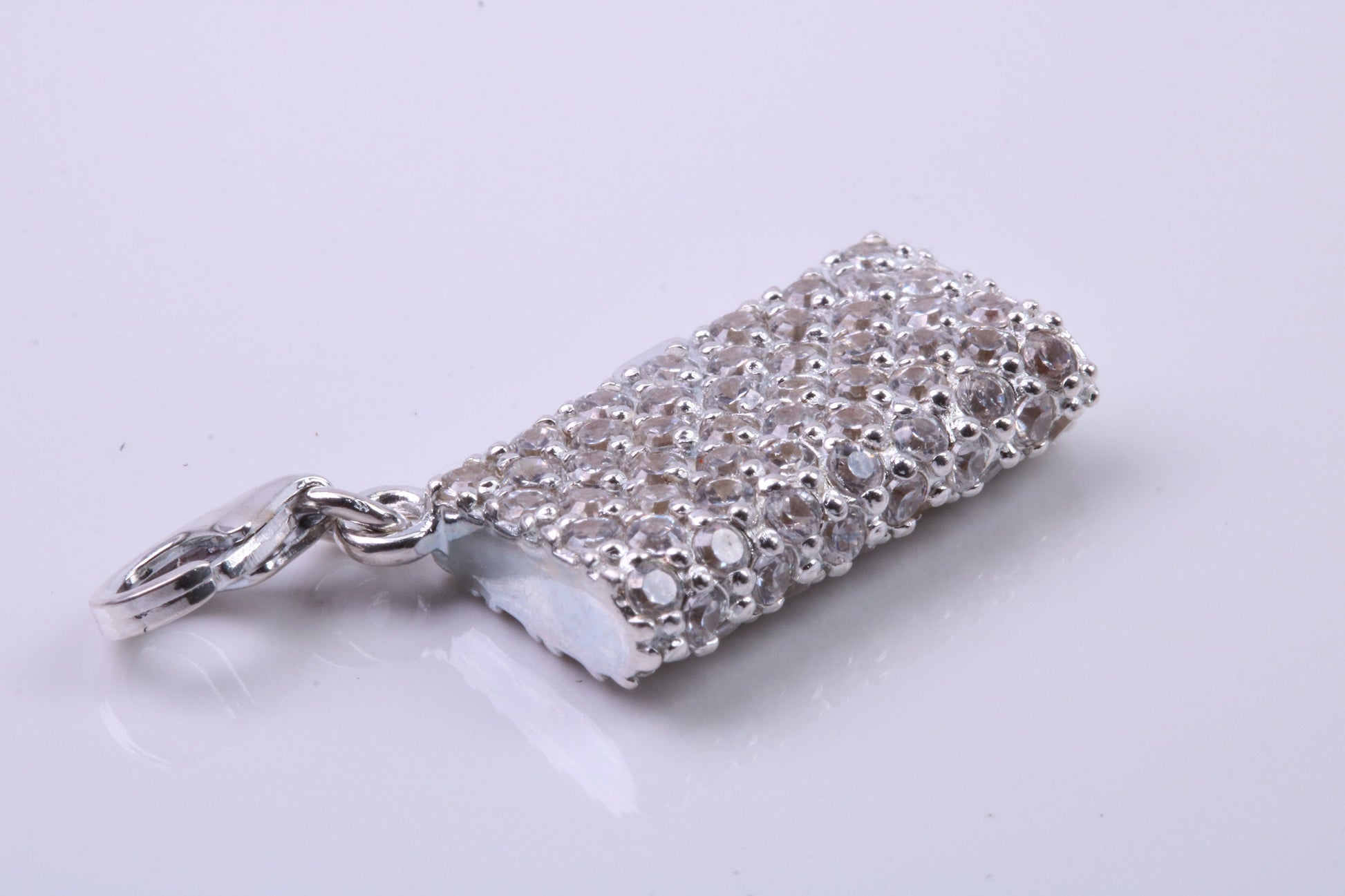 Clutch Bag Charm, Traditional Charm, Made from Solid 925 Grade Sterling Silver, Complete with Attachment Link