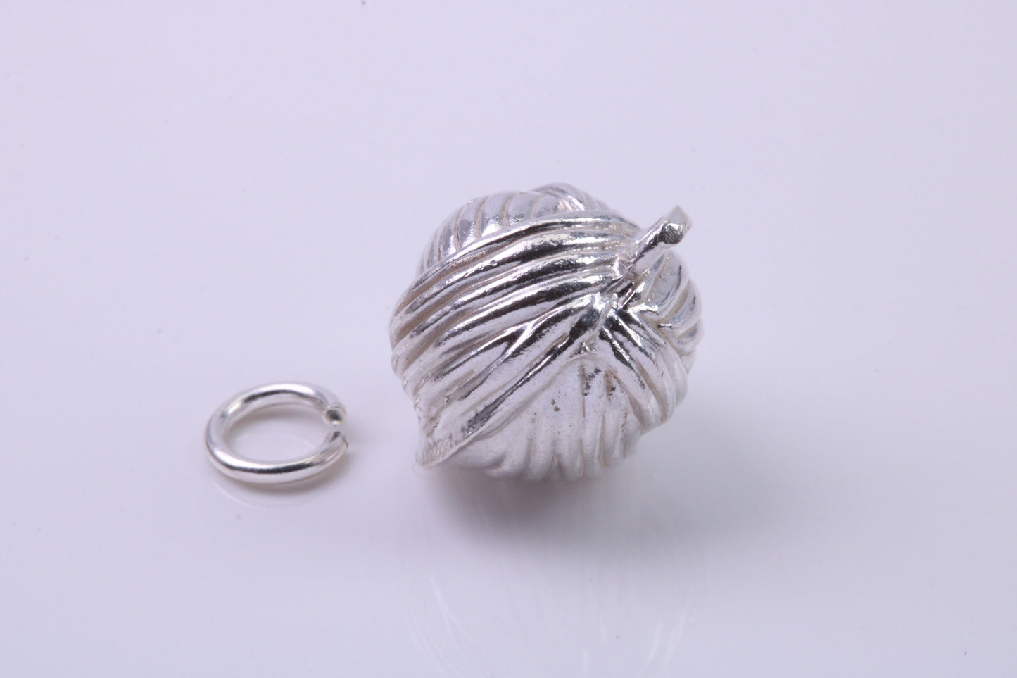 Cotton Ball Charm, Traditional Charm, Made from Solid 925 Grade Sterling Silver, Complete with Attachment Link