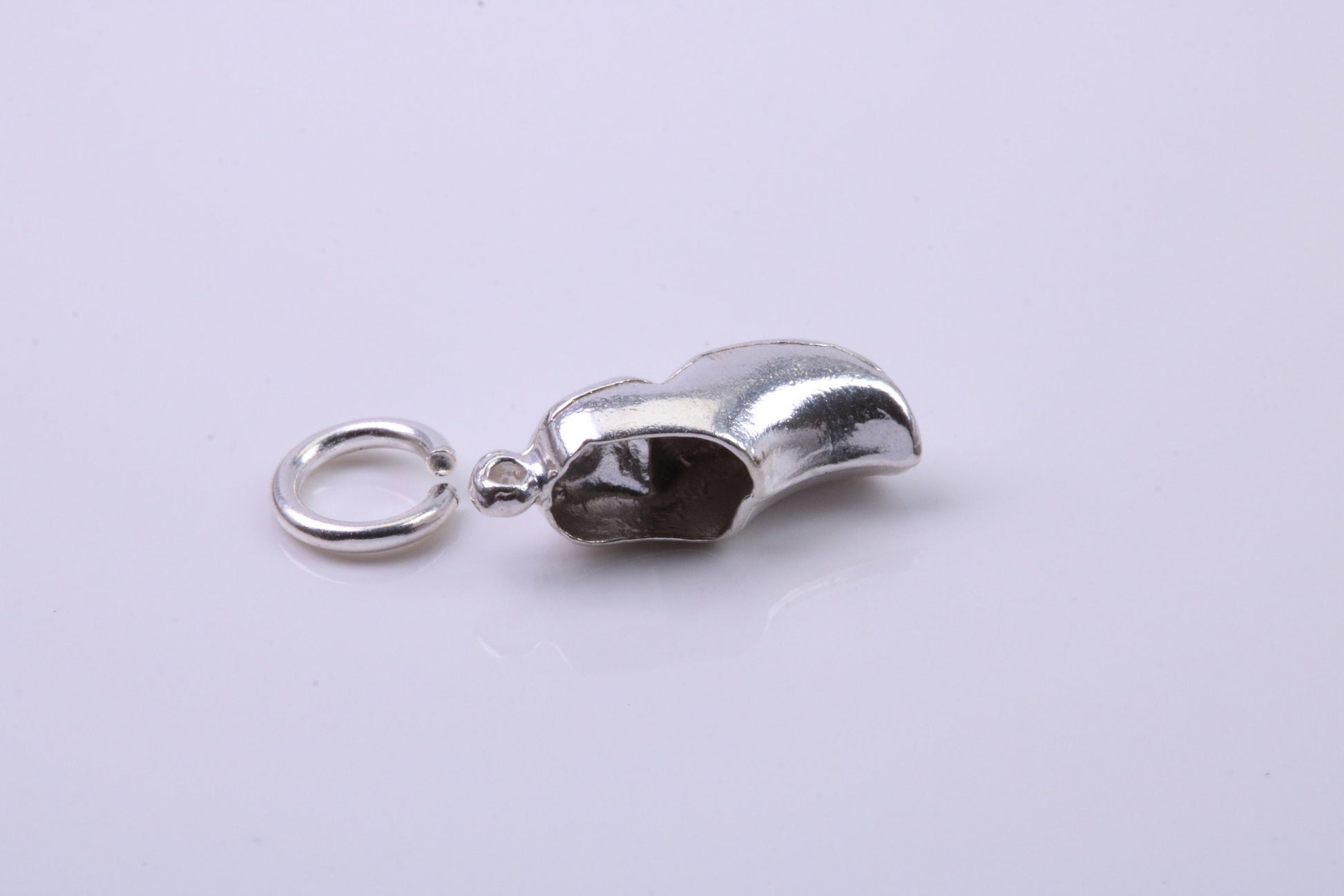 Clog Charm, Traditional Charm, Made from Solid 925 Grade Sterling Silver, Complete with Attachment Link
