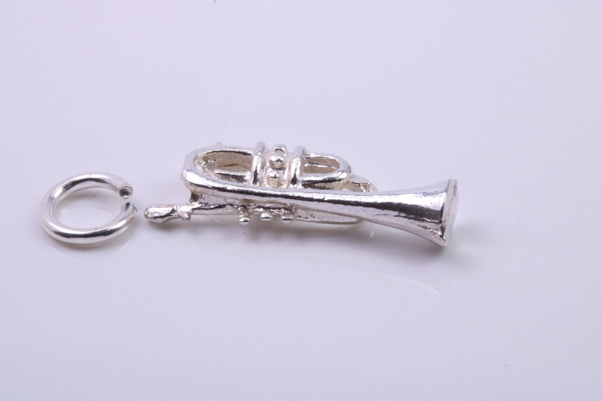 Tuba Charm, Traditional Charm, Made from Solid 925 Grade Sterling Silver, Complete with Attachment Link