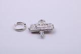 Camping Charm, Traditional Charm, Made from Solid 925 Grade Sterling Silver, Complete with Attachment Link
