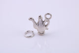 Coffee Pot Charm, Traditional Charm, Made from Solid 925 Grade Sterling Silver, Complete with Attachment Link