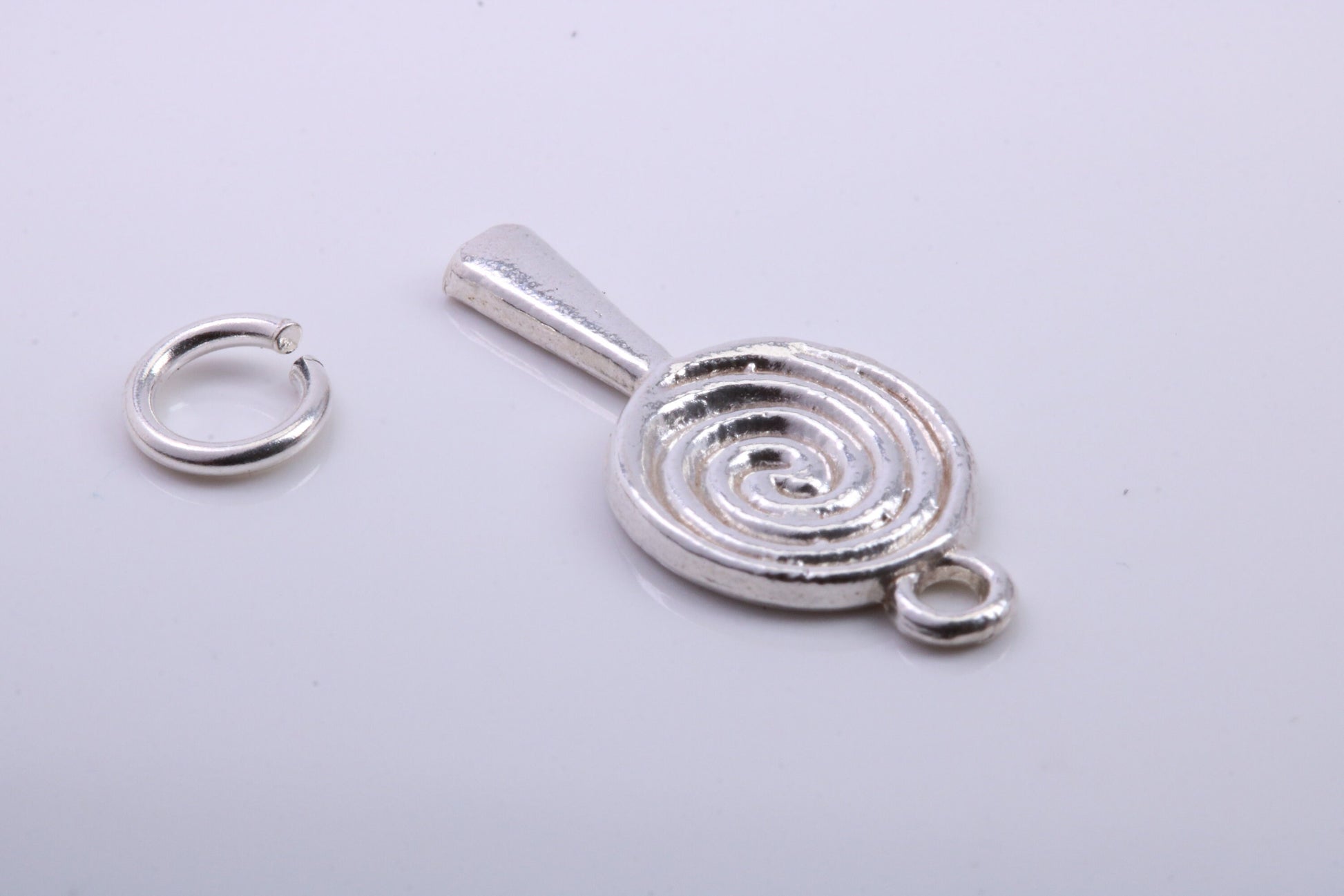 Spiral of Life Charm, Traditional Charm, Made from Solid 925 Grade Sterling Silver, Complete with Attachment Link