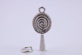 Spiral of Life Charm, Traditional Charm, Made from Solid 925 Grade Sterling Silver, Complete with Attachment Link