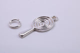 Spiral of Life Charm, Traditional Charm, Made from Solid 925 Grade Sterling Silver, Complete with Attachment Link