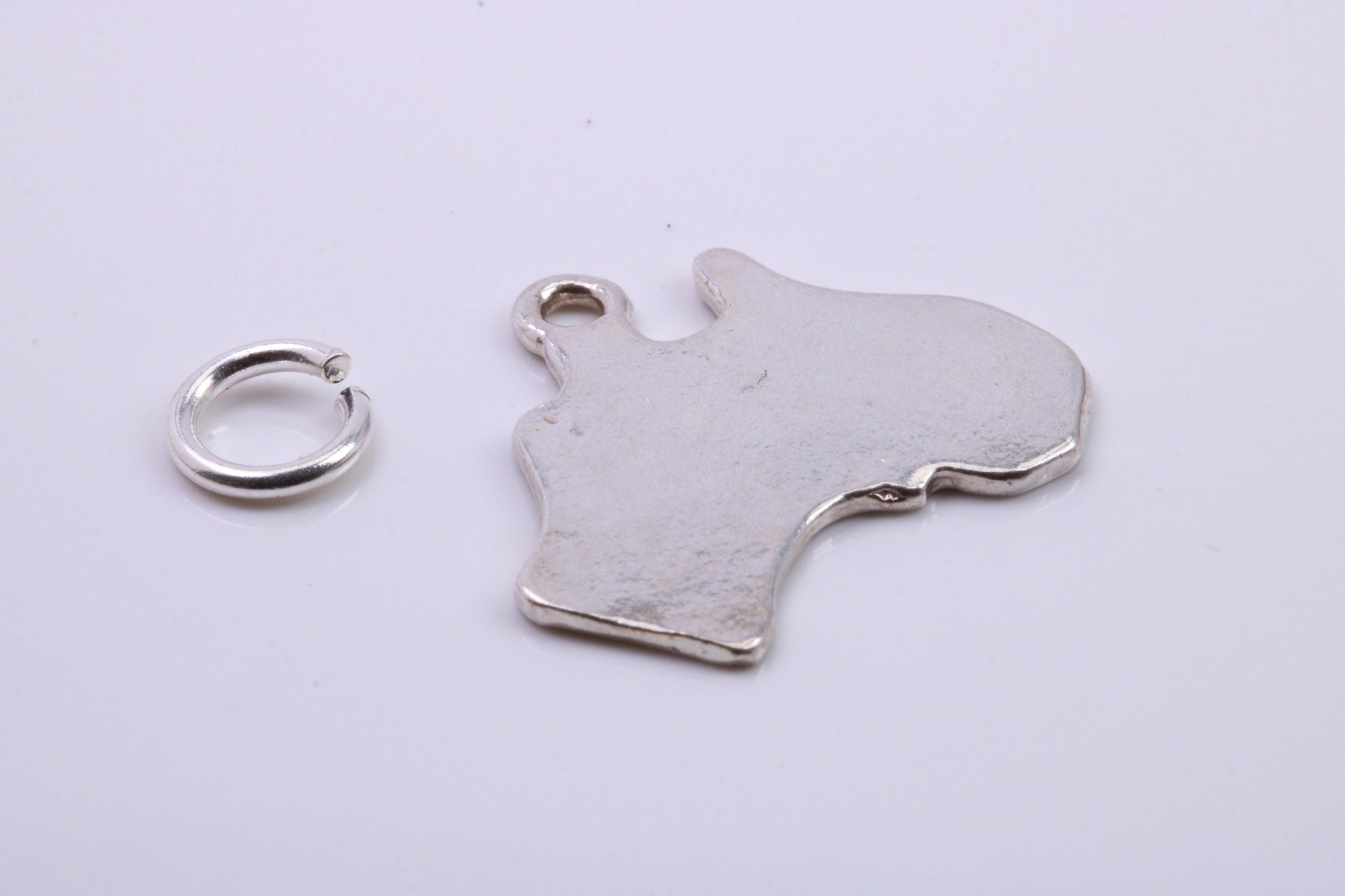 Australia Charm, Traditional Charm, Made from Solid 925 Grade Sterling Silver, Complete with Attachment Link
