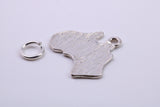 Australia Charm, Traditional Charm, Made from Solid 925 Grade Sterling Silver, Complete with Attachment Link