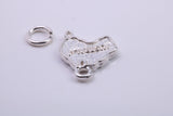 Australia Charm, Traditional Charm, Made from Solid 925 Grade Sterling Silver, Complete with Attachment Link