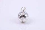 Foot Ball Charm, Traditional Charm, Made from Solid 925 Grade Sterling Silver, Complete with Attachment Link