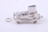 Stock Car Charm, Traditional Charm, Made from Solid 925 Grade Sterling Silver, Complete with Attachment Link