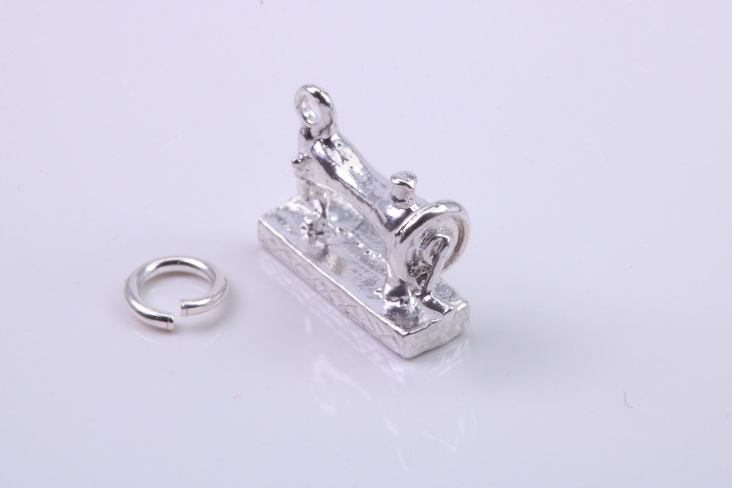 Sewing Machine Charm, Traditional Charm, Made from Solid 925 Grade Sterling Silver, Complete with Attachment Link