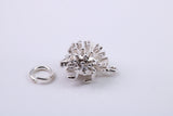 Hedge Hog Charm, Traditional Charm, Made from Solid 925 Grade Sterling Silver, Complete with Attachment Link