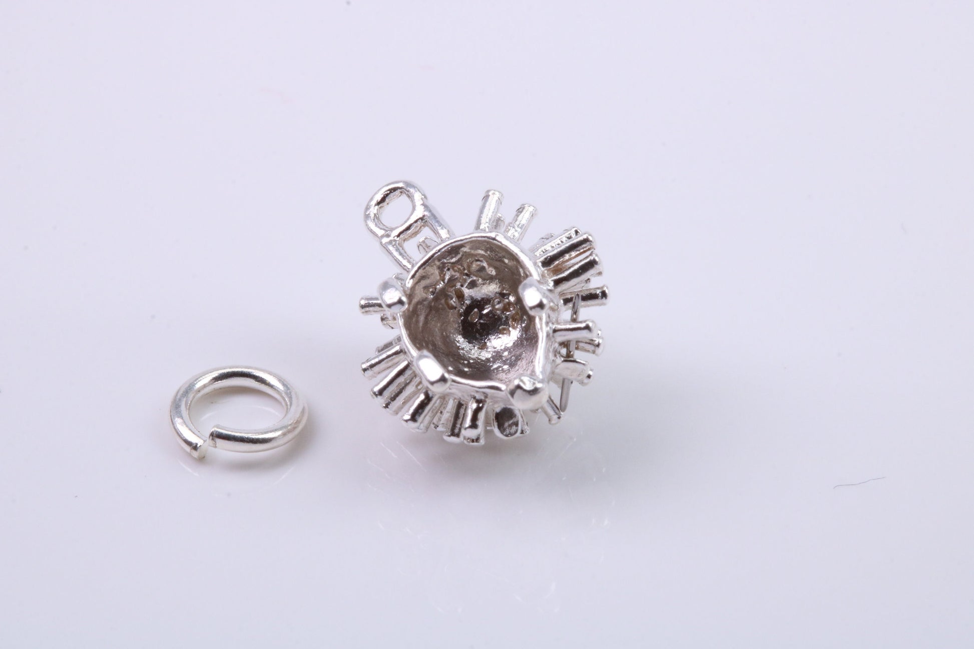 Hedge Hog Charm, Traditional Charm, Made from Solid 925 Grade Sterling Silver, Complete with Attachment Link