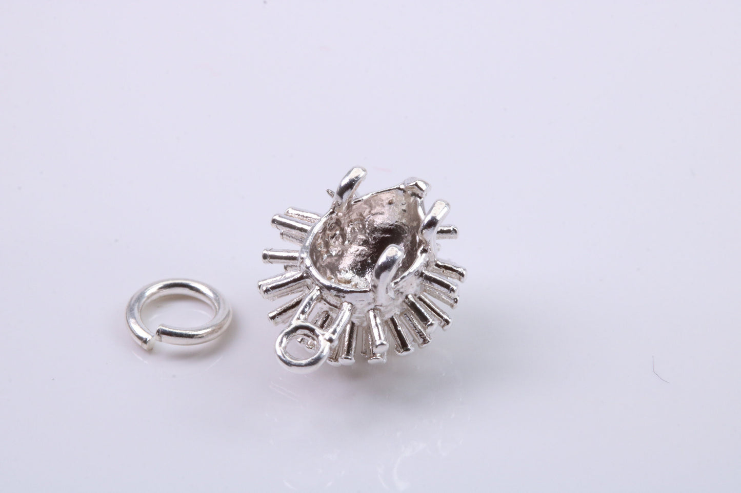 Hedge Hog Charm, Traditional Charm, Made from Solid 925 Grade Sterling Silver, Complete with Attachment Link