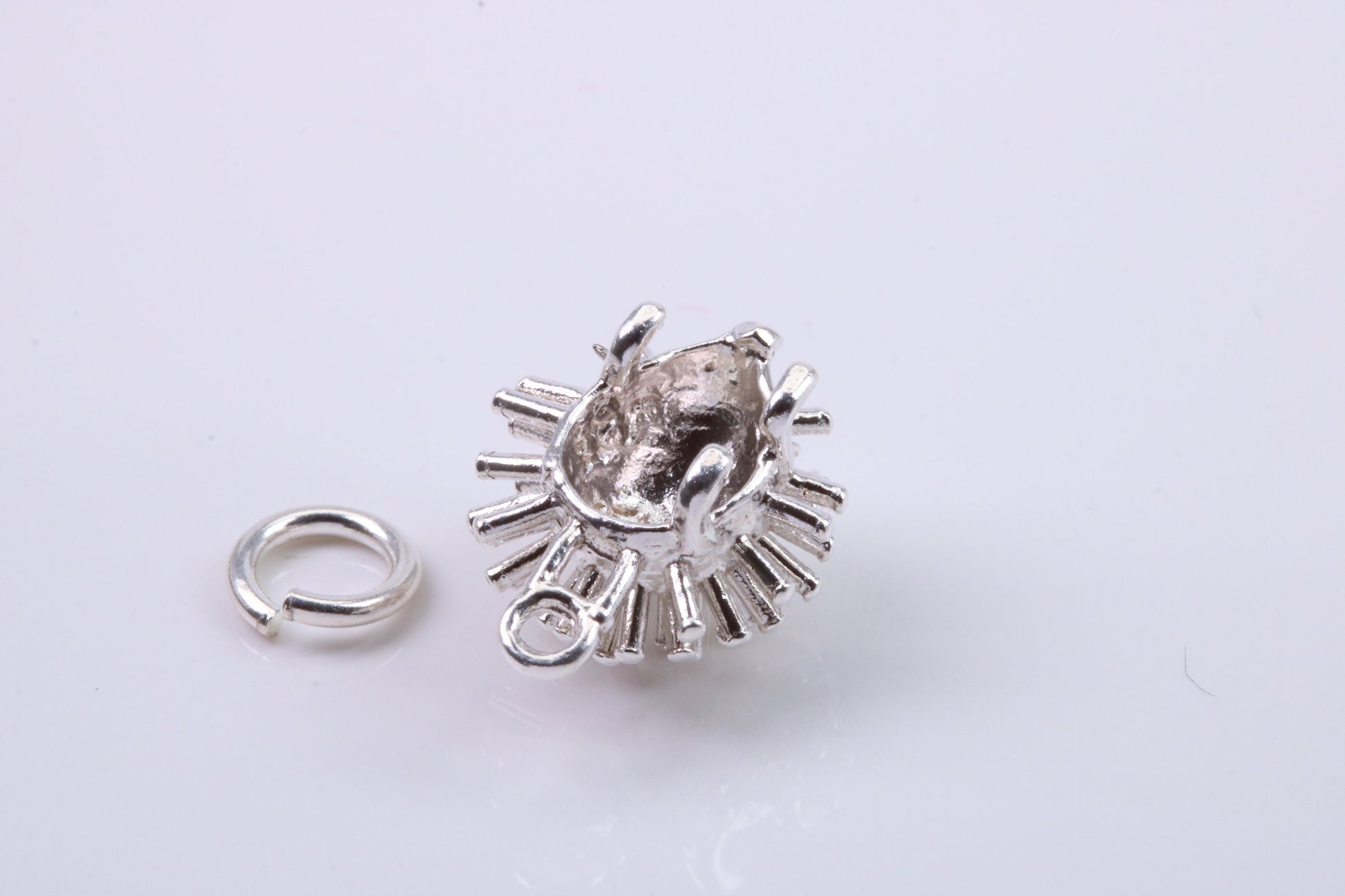 Hedge Hog Charm, Traditional Charm, Made from Solid 925 Grade Sterling Silver, Complete with Attachment Link