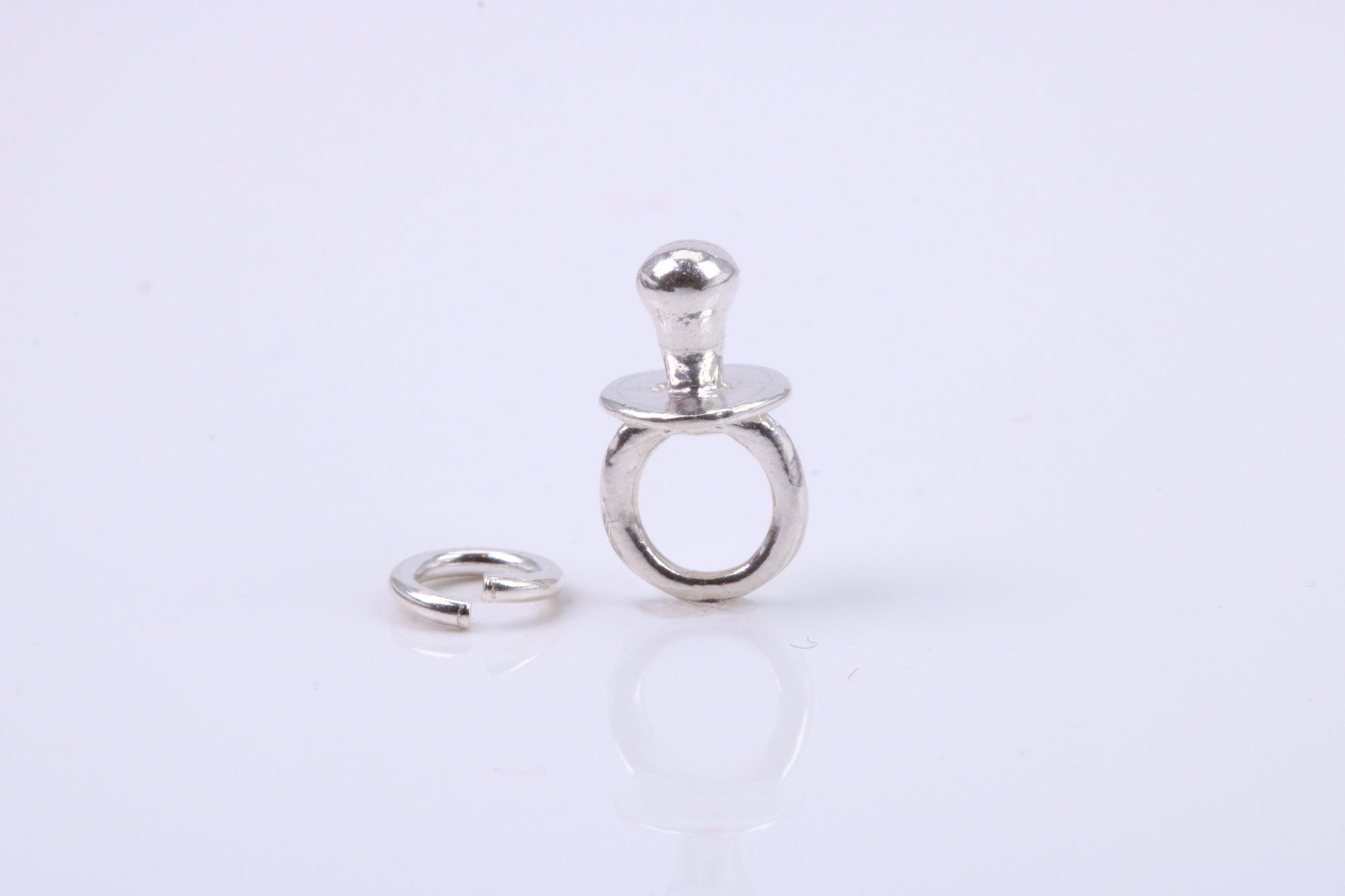 Dummy Charm, Traditional Charm, Made from Solid 925 Grade Sterling Silver, Complete with Attachment Link