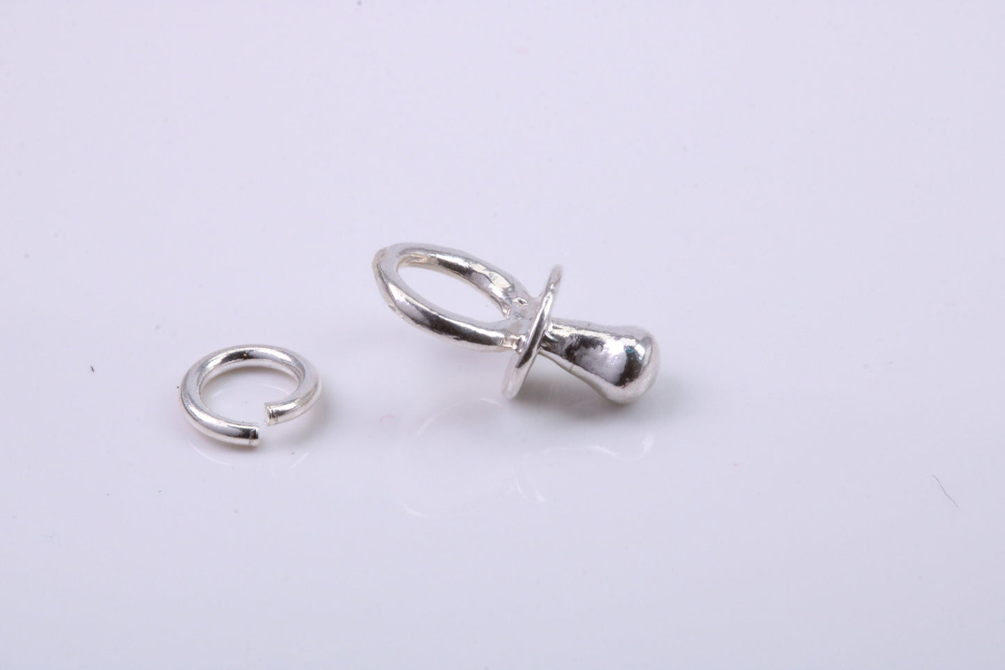 Dummy Charm, Traditional Charm, Made from Solid 925 Grade Sterling Silver, Complete with Attachment Link