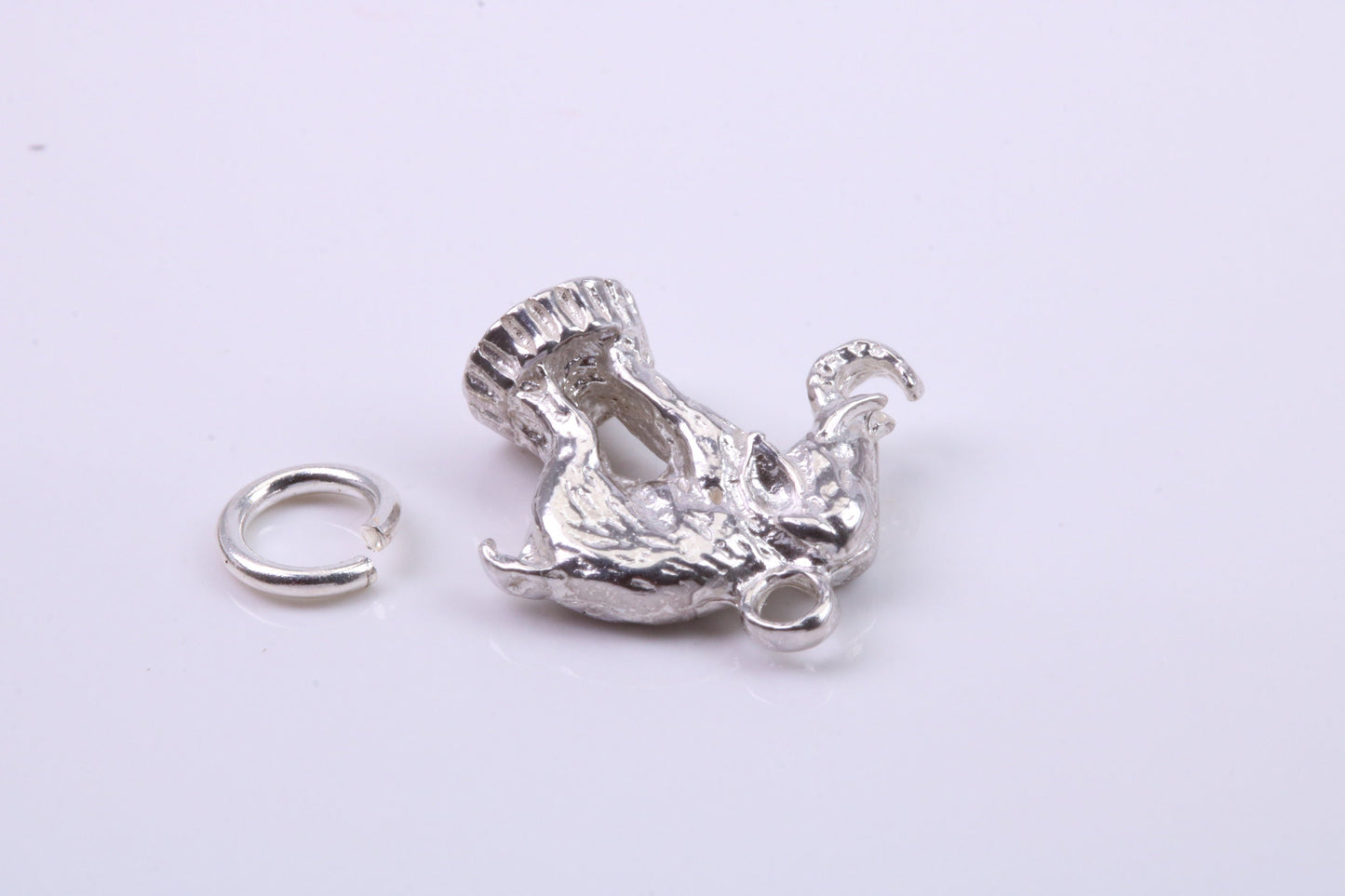 Circus Elephant Charm, Traditional Charm, Made from Solid 925 Grade Sterling Silver, Complete with Attachment Link