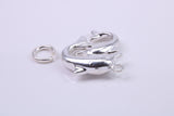 Performing Dolphins Charm, Traditional Charm, Made from Solid 925 Grade Sterling Silver, Complete with Attachment Link