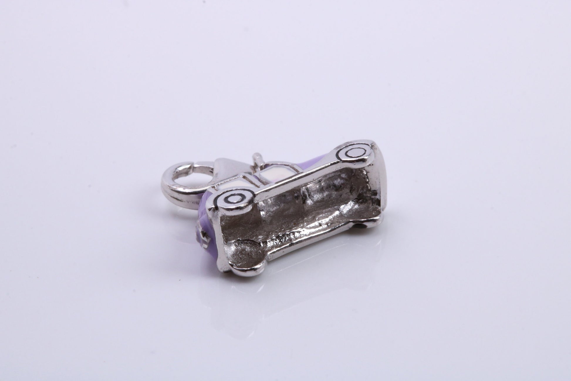 Car Charm, Traditional Charm, Made from Solid 925 Grade Sterling Silver, Complete with Attachment Link