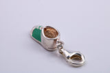 Shoe Charm, Traditional Charm, Made from Solid 925 Grade Sterling Silver, Complete with Attachment Link
