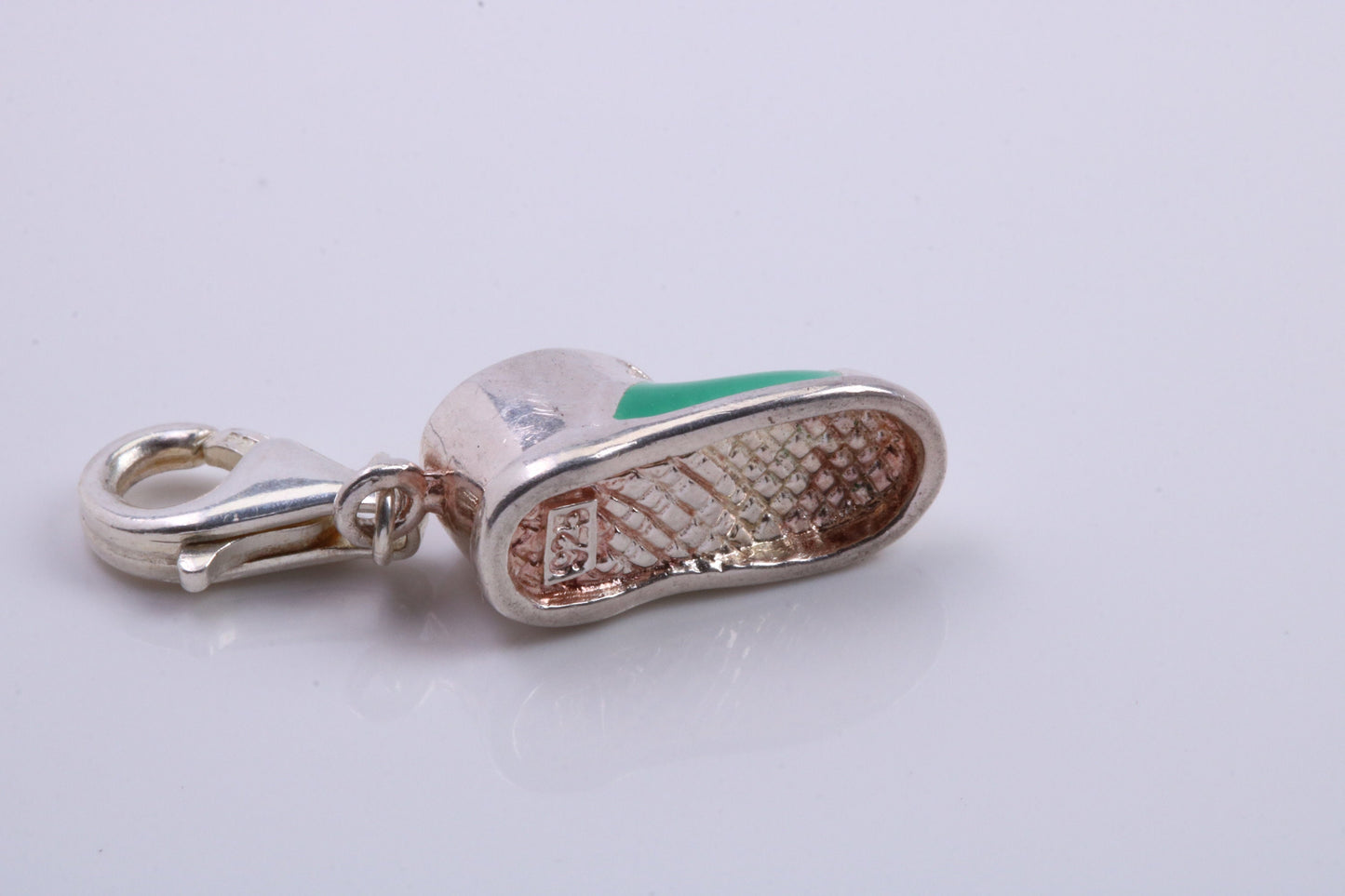 Shoe Charm, Traditional Charm, Made from Solid 925 Grade Sterling Silver, Complete with Attachment Link