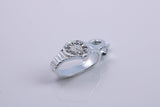 C Z set Watch Charm, Traditional Charm, Made from Solid 925 Grade Sterling Silver, Complete with Attachment Link