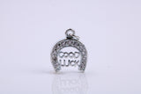 Good Luck Horse Shoe Charm, Traditional Charm, Made from Solid 925 Grade Sterling Silver, Complete with Attachment Link
